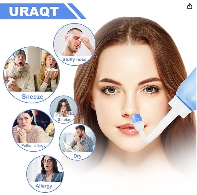 Irrigatore Nasale Manuale per Lavaggi Nasali e per Irrigazione Nasale