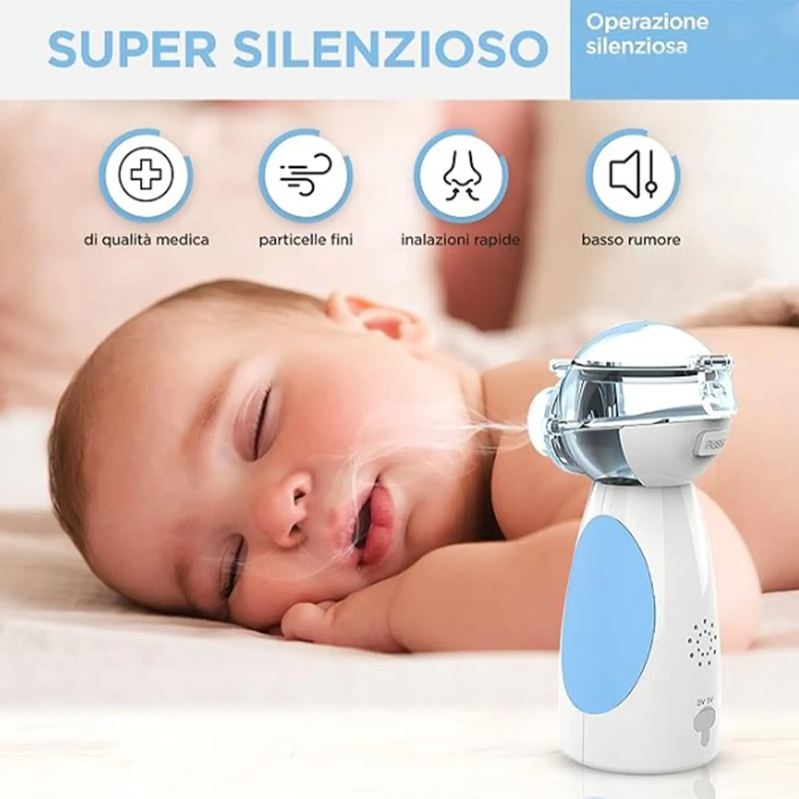 Aerosol Portatile Ultrasuoni Per Adulti Bambini E Neonati - immagine 5