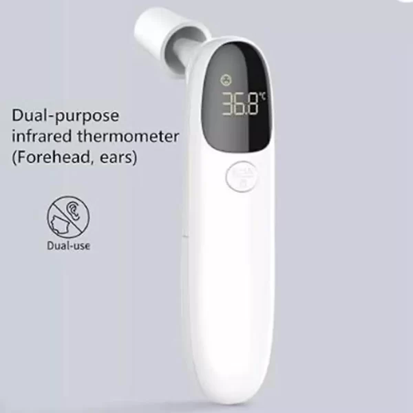 Termometro frontale e auricolare a infrarossi medico, senza contatto, per adulti e bambini, display LCD