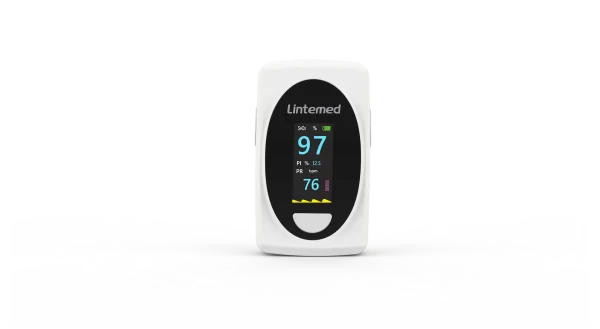 Pulsossimetro LTF-20 - Saturimetro Da Dito professionale certificato, con Display LCD con Letture Immediate Pulsossimetro misuratore Ossigeno (SpO2), Frequenza Del Polso (PR), per Adulti